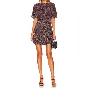Free People Florence Mini Dress in Evening Combo Small $128